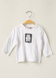 T-shirt manches longues manches longues blanc 3 POMMES garcon