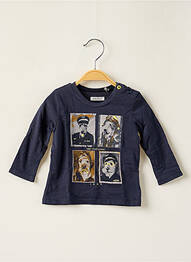 T-shirt manches longues manches longues bleu IKKS garcon