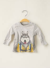 T-shirt manches longues manches longues gris IKKS garcon