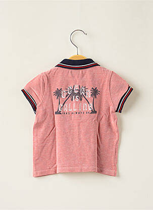 Polo stretch manches courtes rouge IKKS garçon