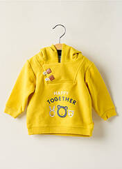 Sweat-shirt à capuche jaune OBAIBI pour garçon seconde vue