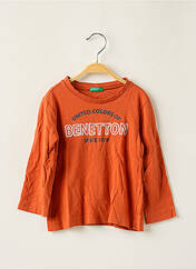 T-shirt orange BENETTON pour garçon seconde vue