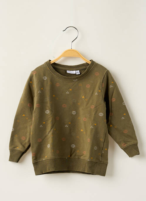 Sweat-shirt stretch manches longues vert NAME IT garcon
