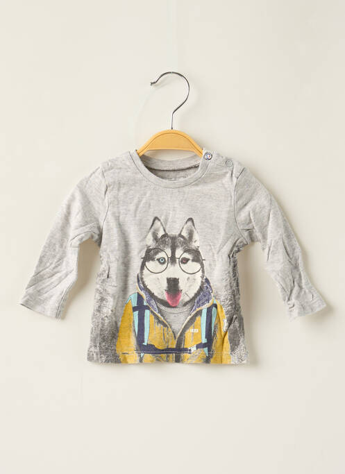 T-shirt manches longues manches longues gris IKKS garcon