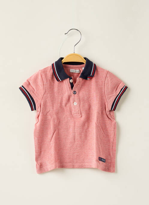 Polo stretch manches courtes rouge IKKS garcon