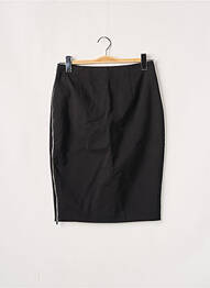 Jupe mi-longue fermeture zip latéral noir MORGAN femme