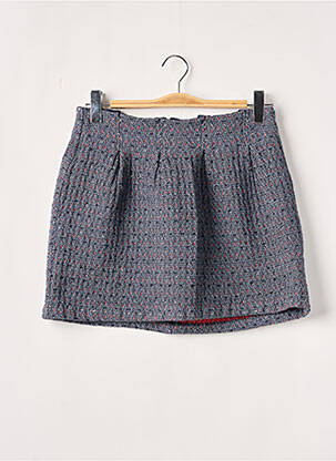 Jupe courte fermeture zippée au dos violet CAMAIEU femme