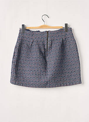 Jupe courte fermeture zippée au dos violet CAMAIEU femme
