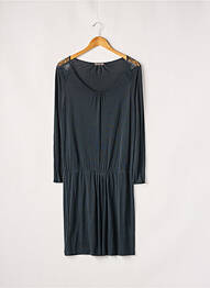 Robe mi-longue coupe fluide manches longues gris SYSTEMACTION femme