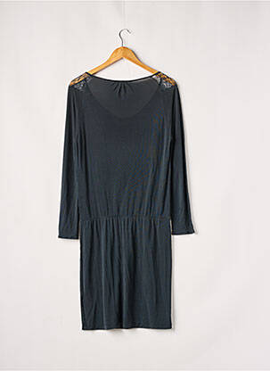Robe mi-longue coupe fluide manches longues gris SYSTEMACTION femme