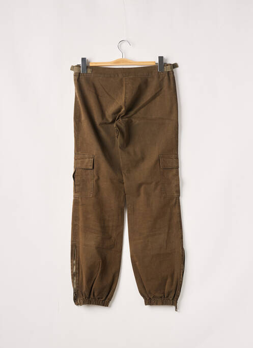 Pantalon cargo taille élastique taille normale vert CREME femme