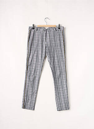 Pantalon chino broderie galons latéraux taille normale noir PLEASE femme