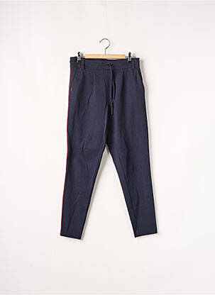 Pantalon chino broderie galons latéraux taille normale bleu ONLY femme