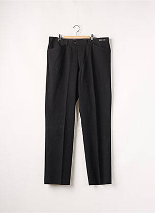 Pantalon droit tissage popeline taille normale noir SANS MARQUE homme
