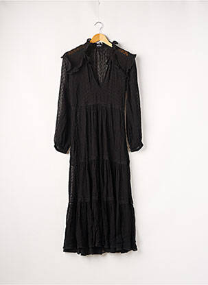 Robe longue manches longues manches longues noir KOOKAI femme