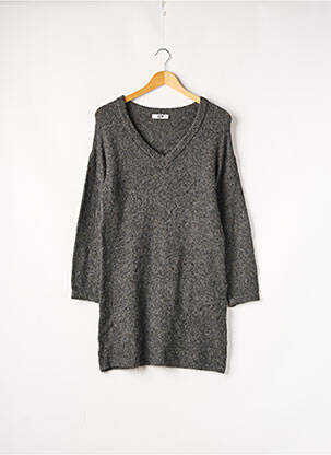Robe pull coupe droite manches longues gris JDY femme
