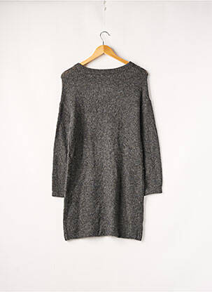 Robe pull coupe droite manches longues gris JDY femme