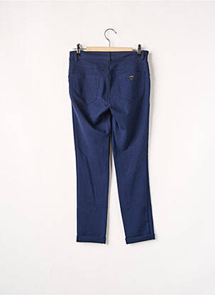 Pantalon slim tissage popeline taille normale bleu GUESS femme