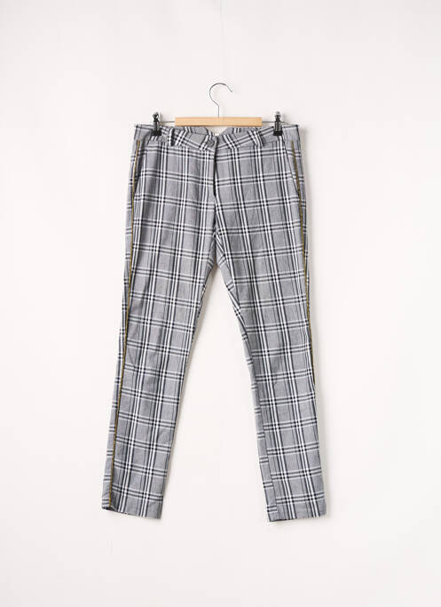 Pantalon chino broderie galons latéraux taille normale noir PLEASE femme