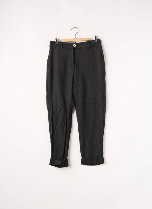 Pantalon chino fermeture zippée sous rabat boutonné taille normale noir PROMOD femme