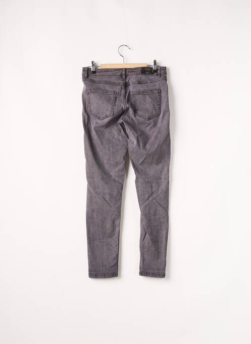 Pantalon chino fermeture zippée sous rabat boutonné taille normale gris PROMOD femme