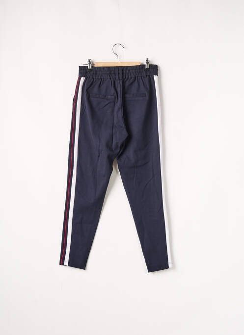 Pantalon chino broderie galons latéraux taille normale bleu ONLY femme
