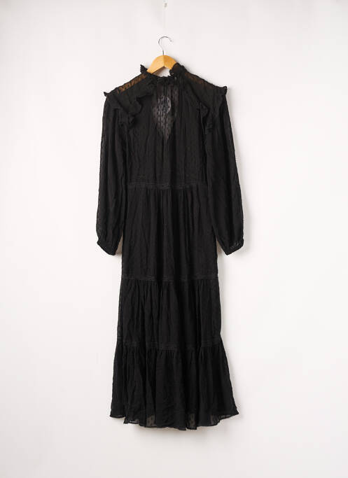 Robe longue coupe fluide manches longues noir KOOKAI femme
