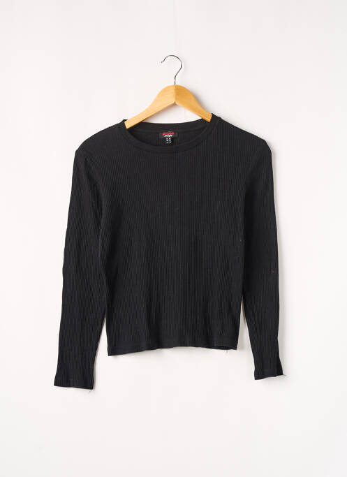 Top tissage jersey manches longues noir JENNYFER femme