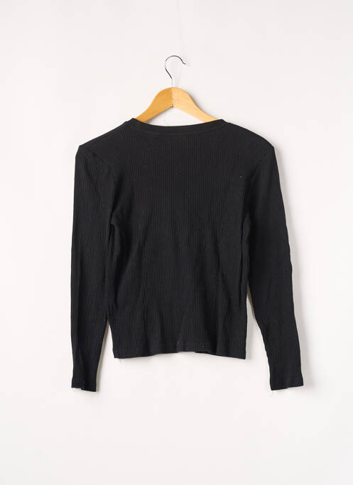 Top tissage jersey manches longues noir JENNYFER femme