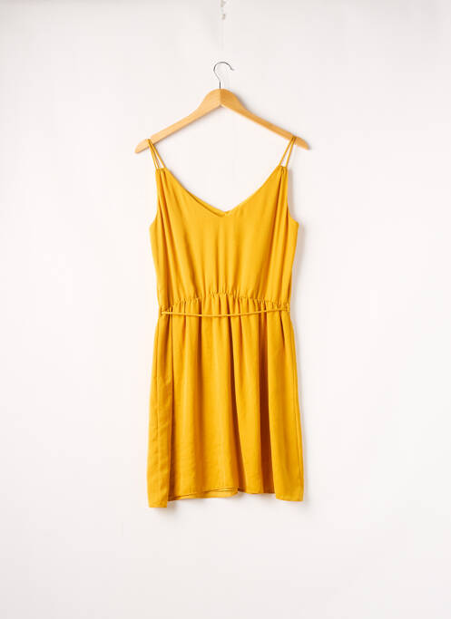 Robe mi-longue jaune NAF NAF pour femme