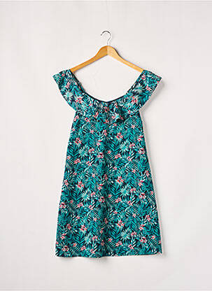 Robe courte manches courtes manches courtes bleu KIABI femme