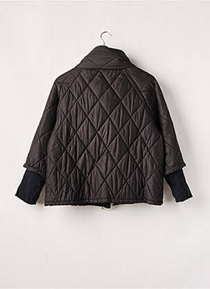 Doudoune manches longues sans capuche noir MADE IN ITALY femme