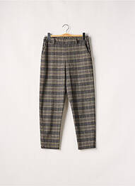Pantalon droit taille haute taille haute gris SANS MARQUE femme