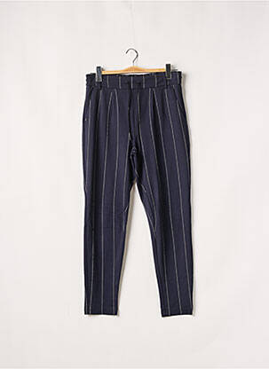 Pantalon slim taille élastique taille haute bleu ONLY femme