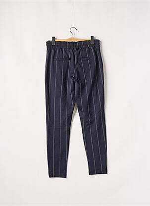Pantalon slim taille élastique taille haute bleu ONLY femme