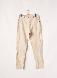 Pantalon droit taille haute taille haute beige BANDITAS FROM MARSEILLE femme