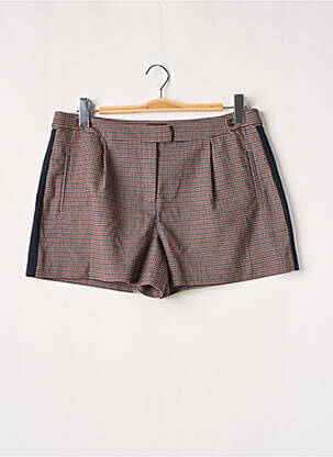 Short fermeture zippée sous rabat avec crochet taille normale rouge KOOKAI femme