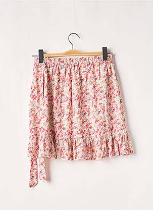 Jupe courte taille haute rose PEACE N'LOVE femme