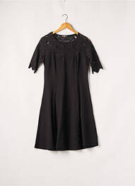Robe mi-longue manches courtes manches courtes noir STREET ONE femme