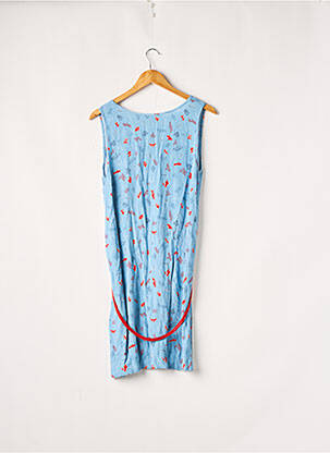 Robe mi-longue coupe fluide sans manche bleu COP COPINE femme