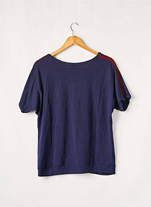 Top tissage jersey manches courtes bleu AMELIE & AMELIE femme