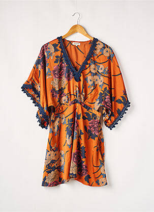 Robe mi-longue orange AMENAPIH pour femme