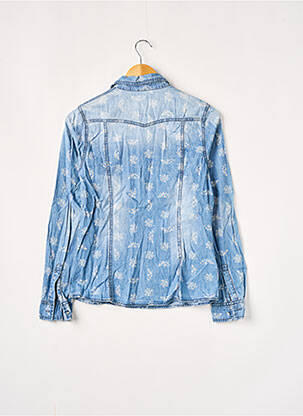 Chemisier poches poitrine manches longues bleu SHEILA MODA femme