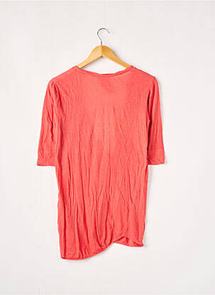 Top tissage jersey manches courtes rose CHARLIE JOE femme