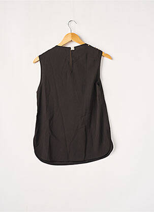 Top coupe fluide sans manche noir AKOZ femme
