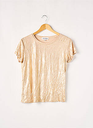 Top stretch manches courtes jaune VINTAGE DRESSING femme