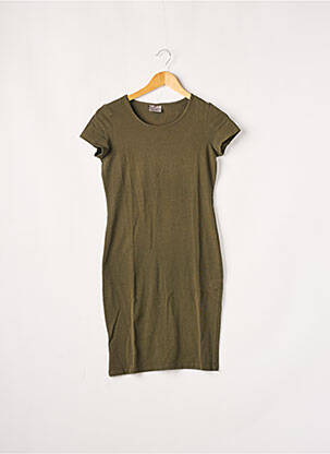 Robe mi-longue manches courtes manches courtes vert VERO MODA femme