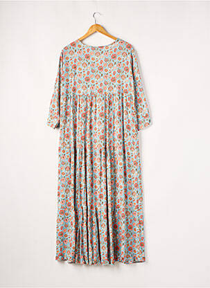 Robe longue imprimé fleurs manches 3/4 bleu BANDITAS FROM MARSEILLE femme