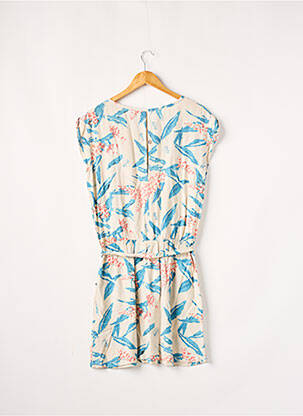 Robe mi-longue coupe fluide manches courtes beige KAPORAL femme