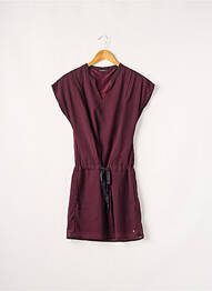 Robe courte manches courtes manches courtes rouge BONOBO femme